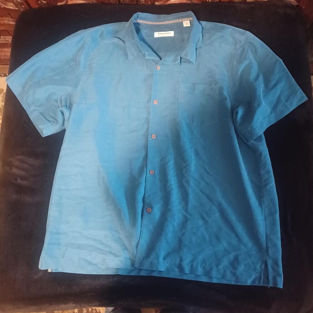 Tommy Bahama Teal Button-Up Resort Shirt - Size XXL